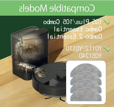 Set van 4 Microvezeldoeken voor Roomba Modellen - Effectieve Reinigingspads voor Vloeronderhoud en Stofverwijdering