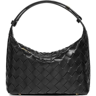 Modieuze en Casual Handgedragen Dames Tas, Veelzijdig, Frisse en Lichte Textuur, Enkel-schouder Okseltas, Handgeweven Tas black
