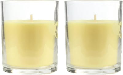 Geurkaars in Glas - Decoratieve Kaars Pot Kaars - Sfeer Creëren - Plantaardige Was - 2 stuks - Kaneel