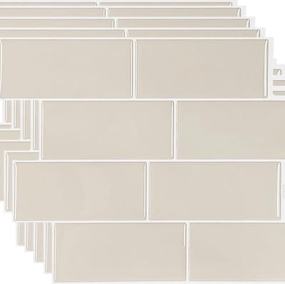 DailySupplies® Plaktegels - Tegelsticker Keuken - Wandpanelen Zelfklevend - Beige