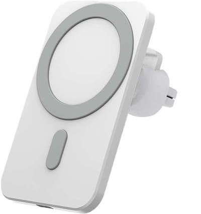 ATXANC elefoonhouders Auto - Geschikt voor MagSafe - Telefoonhouder - Draadloze Oplader - Gsm Houder Auto - wit