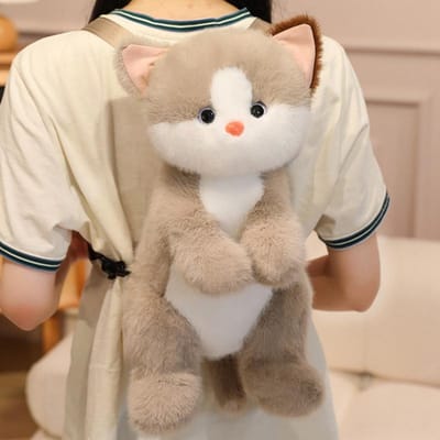 45cm Dierlijk Pluche Rugzak Hond Kat Zachte Crossbody Tas Mode Schattig Cadeau voor Kinderen Verjaardag 45cm