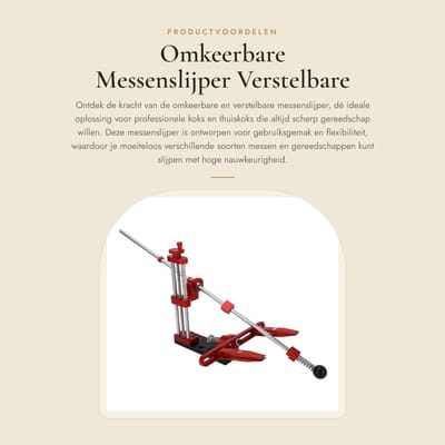 Dailygoods- Messenslijper Professioneel - Roestvrijstalen Steunstang - Stevige Klemming - Duurzaam Aluminium - Snelle Aanpassing - Hoge Nauwkeurigheid - Slijpsysteem