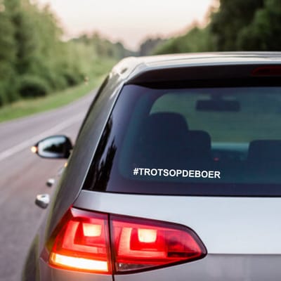Trots op de boer vinyl sticker - 2 Stuks - Autosticker - Laptopsticker