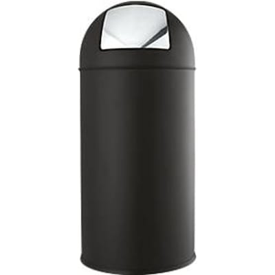 Schäfer Shop Select Afvalverzamelaar van metaal, met zelfsluitende klep, 40 liter, Ø 360 X H 770 mm, zwart