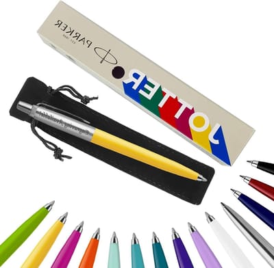 Parker Jotter Balpen - Schrijfpennen Kantoor - Dagelijks Schrijven - Met Gravure Optie - 1 Stuk - Geel