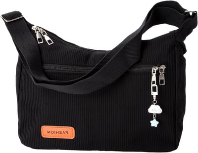 Dames Schoudertas van Corduroy, Halve Maan Crossbody Tas met Verstelbare Schouderriem, Ideaal voor Universiteit, Werk en Reizen, Perfect Cadeau voor Haar
