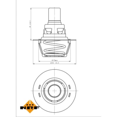 Thermostaat, koelvloeistof NRF 725141