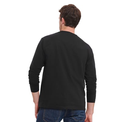 Russell Heren Klassiek T-shirt met lange mouwen (Zwart)
