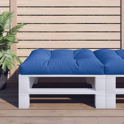 vidaXL - Palletkussen - 70x70x12 - cm - stof - koningsblauw