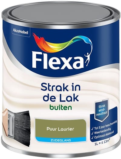 Flexa - Strak In De Lak Buitenlak Zijdeglans - Puur Laurier - Mengverf - 1 L