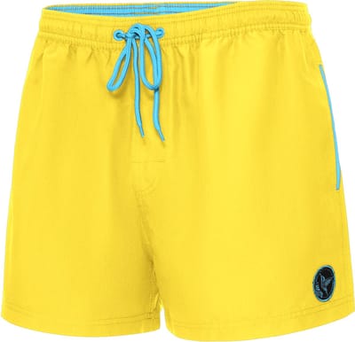 Ladeheid LA-LA40-199-SWS Heren Zwembroek - Zwemshorts - met zijzakken en achterzak - sneldrogend - met binnenslip van mesh - Koordsluiting - Polyester - Geel - XL