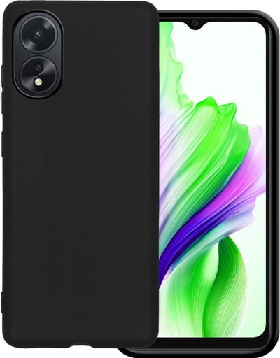 Hoesje Geschikt voor OPPO A18 - Sterk & Shockproof - Hoes Cover - Siliconen Case - Zwart