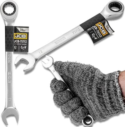 JCB - Serie 12-Kant - Ringsleutel - Grijpratelsleutel - 12 mm - Cr-V Staal