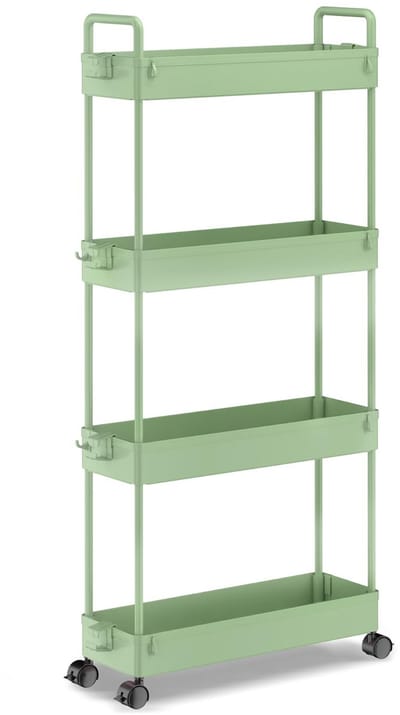 Unyqoos ® Multifunctionele 4-Lagen Mobiliteitstrolley voor Slimme Opslag in Nauwe Ruimtes