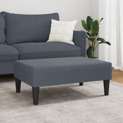 vidaXL - Voetenbank - 77x55x31 - cm - fluweel - donkergrijs