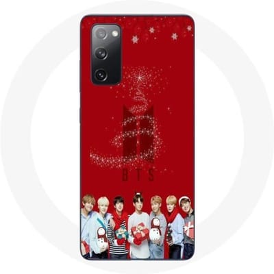 Coque pour Samsung Galaxy S20 FE BTS Bangtan Garçons Fond Rouge Cadeau de Noël 2023