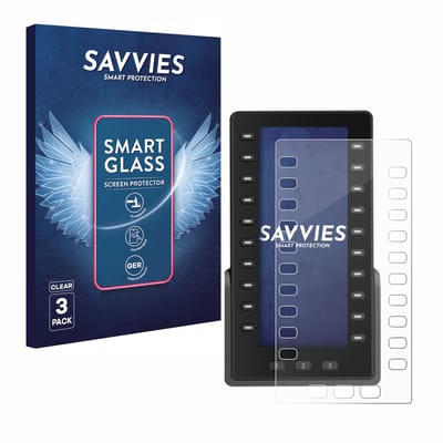 3 Stuks Savvies Screenprotector - geschikt voor Snom D8C Uitbreidingsmodule - beschermfolie glas transparant