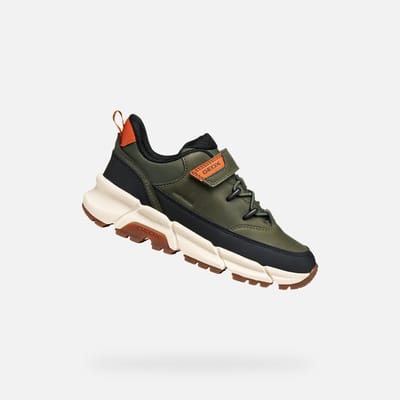 GEOX FLEXYPER PLUS ABX JONGENS Sneakers - MILITAIR GROEN - Maat 32