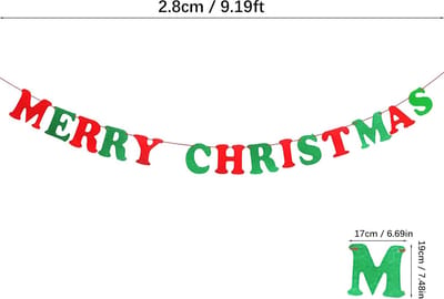 Kerst slinger - Merry Christmas slinger - Kerstversiering - circa 3 meter