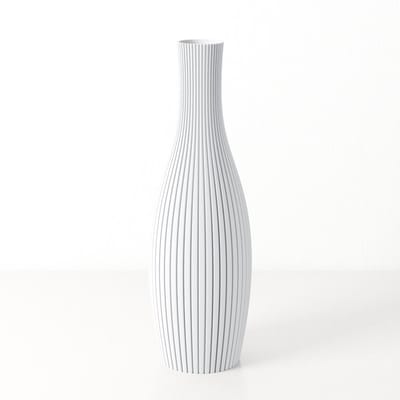 Fleuriek - Smalle Hoge Vaas - Wit - H30 cm - Dunne Japandi Vaas - Minimalistische designvaas - Decoratieve vaas vensterbank of tafelvaas