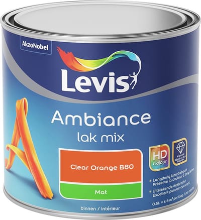 Levis - Ambiance Lak Mat Mix - Clear Orange B80 - Mengverf - 0,5 L