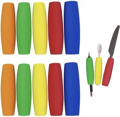 10 stuks buizen met handgreep van EVA-schuim, antislip handgrepen voor bestek, antislip handgreep, zacht schuim, voor keukenbestek, voor senioren en volwassenen