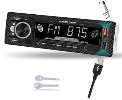 Autoradio Bluetooth 5.1 Handsfree Mediaspeler 1 Din met USB AUX EQ RCA en FM MP3-speler met afstandsbediening