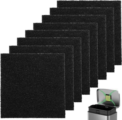 Set van 8 Actieve Koolstoffilters voor Compostemmer, Geurfilter voor Keukenafval en Huishoudelijk Gebruik