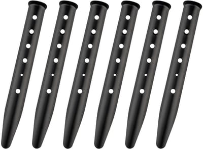 Dailygoods- Zandharingen 31 cm - 6 Stuks - Aluminiumlegering - Robuust/licht - U-vormige Haringen - Optimale Grip/Stabiliteit - Tentharing