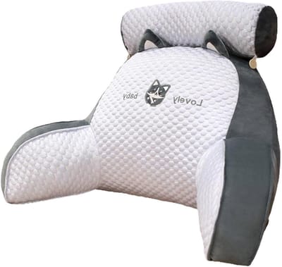 Leeskussen Bed - Rugkussen Armleuningen - Ontspannen in Bed - Ergonomisch Ontwerp - 50x70 cm - Grijs