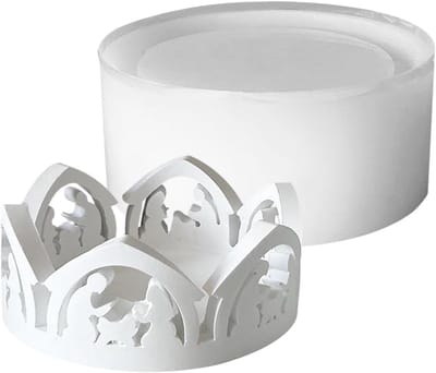 Kaarsenhouder Vorm - Hars Mallen - Decoratief Knutselen - Herbruikbaar Siliconen - 14 cm - Grijs