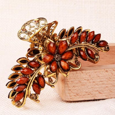 1 stuks vintage haaraccessoires, paardenstaart haarclip, grote gripclip