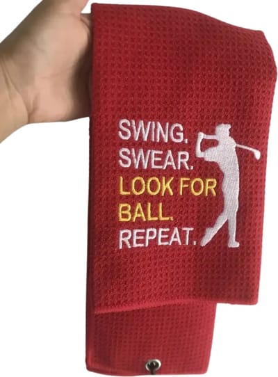 Livano Golf Handdoek - Golfhanddoek - Golf Accessoires - Towel - Comfortabel - Grappige Tekst