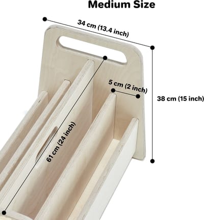 Montessori Set of 3 toy storage and bookshelf | big size bookcases for kids