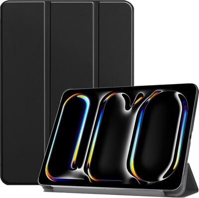 Cazy tablet Hoes geschikt voor iPad Pro 13 (2025 / 2024) M5 / M4 - TriFold Bookcase - Zwart