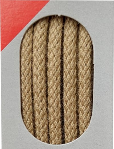 Bob Veter - Beige - Sport Rond - Koord Veters - Lengte 120 cm - Dikte 3 mm - Schoenveter