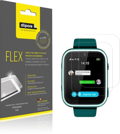 dipos – 2x Beschermfolie geschikt voor Oliimptek T45 | 3D Full Cover Screenprotector | 100% Passend