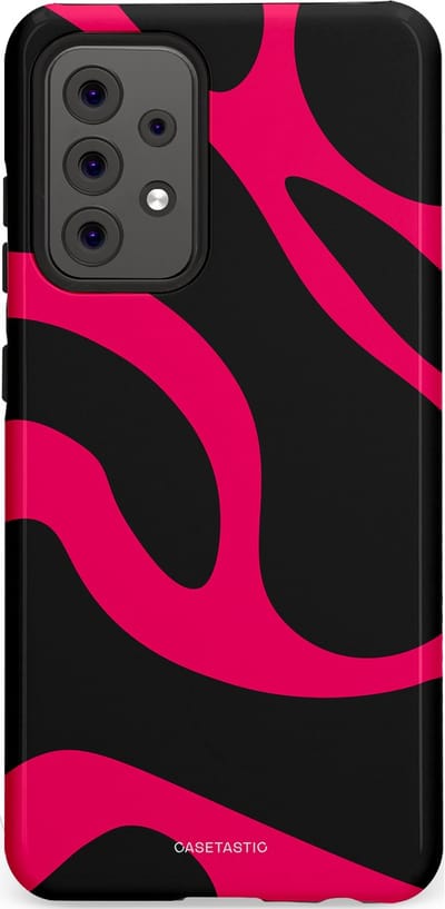 Casetastic Hoesje Geschikt voor Samsung A52 (4G/5G/s) - Stijlvolle Beschermende Duo-layer Case - Hotpink Camoprint