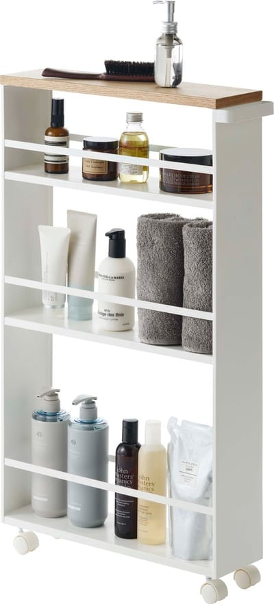 Yamazaki Smalle Trolley voor Keuken of Badkamer - Tower - Wit
