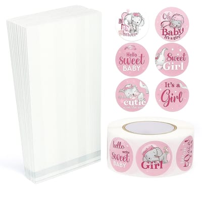 25x Uitdeelzakjes met Baby Girl stickers | 220 x 90 mm | Traktatiezakjes | Kinderfeestje | Cellofaanzakjes | Cadeauzakjes | Snoepzakjes | Plastic Zakjes | Uitdeelzakjes kinderen | Cadeauzakjes Kinderen | Verpakkingszakjes Uitdeelcadeaus