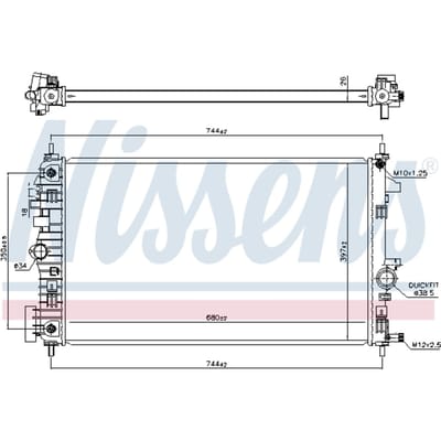 Radiator, motorkoeling NISSENS 606049