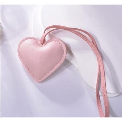 Porte-clés en cuir véritable avec lettres initiales personnalisées gratuites pour femmes rose