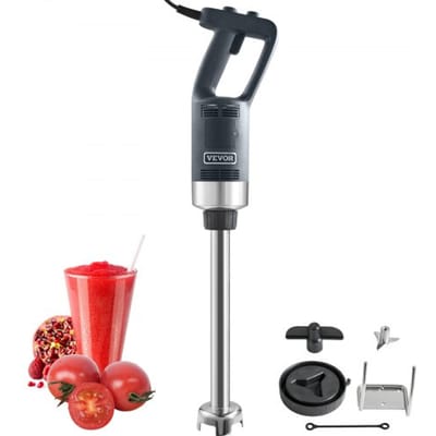 VEVOR Staafmixer 750W, Hoogwaardige staafmixer met instelbare snelheden, Multifunctionele staafmixer van roestvrij staal 755 mm, Afneembare roerstaaf, Inclusief wandhaak en vervangende meskop