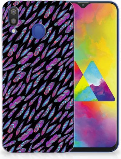 Samsung Galaxy M20 (Power) TPU bumper Feathers Color