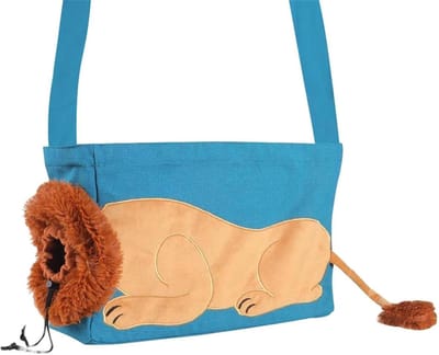 Draagbare Kat Draagtas Cartoon Leeuw Ontwerp Grote Capaciteit Met Uitzichtvenster Ademend Huisdierentas Voor Vervoer En Uitstapjes Makkelijk Schoon Te Maken