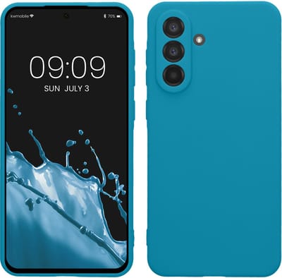 kwmobile telefoonhoesje geschikt voor Samsung Galaxy A56 5G - Hoesje voor smartphone - Precisie camera uitsnede - In Caribisch blauw