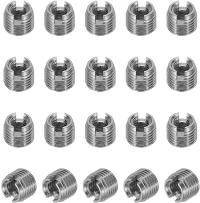 Zelftappende Draad Inserts 20 Stuks M3 x M5 x 4mm, Draadverbinders van RVS 303, Draadadapter en Reparatie Inserts