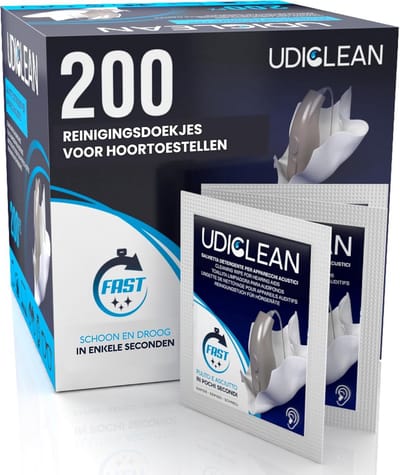 200 Reinigingsdoekjes voor Hoortoestellen en Brillen - Snelle en Effectieve Verzorging