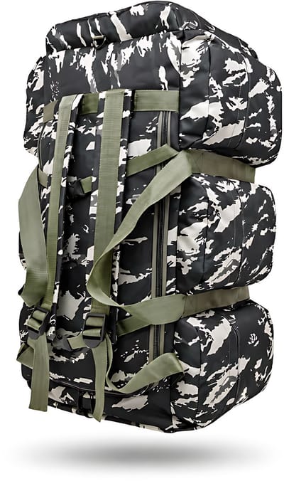 CarryQuest® 90L Hiking Backpack - Waterdichte Wandelrugzak met Laptopvak, Front-/Toploader & Rugventilatie - Camouflage Green